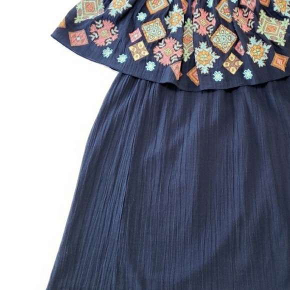 Judith March Off The Shoulder Mini Dress Size Large Blue Navy NWT - Picture 8 of 8